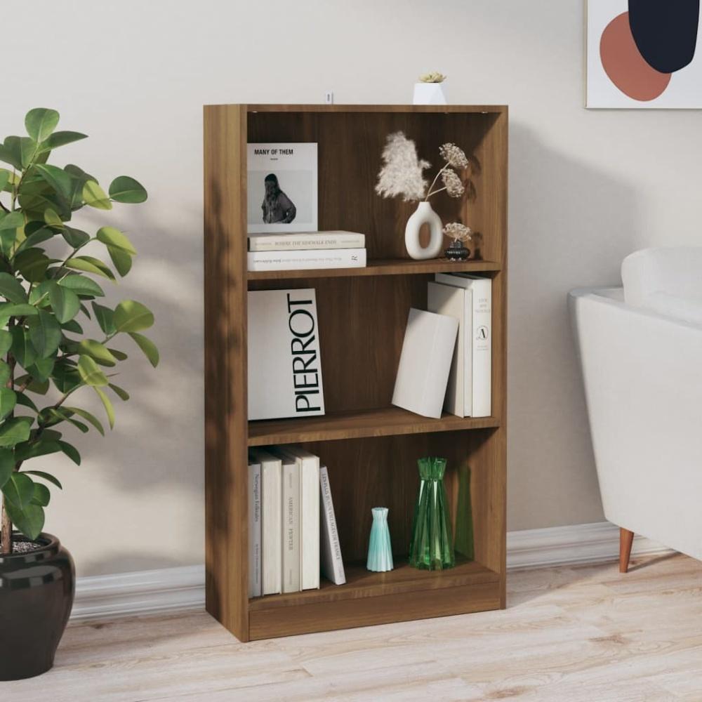 vidaXL Bücherregal Braun Eiche 60x24x109 cm Holzwerkstoff 815089 Bild 1