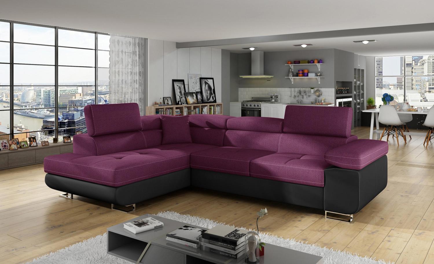 Wohnideebilder Anton Lila Ecksofas & Eckcouches An_26 Bild 1