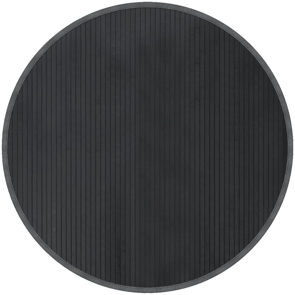 vidaXL Teppich Rund Grau 100 cm Bambus 376988 Bild 1