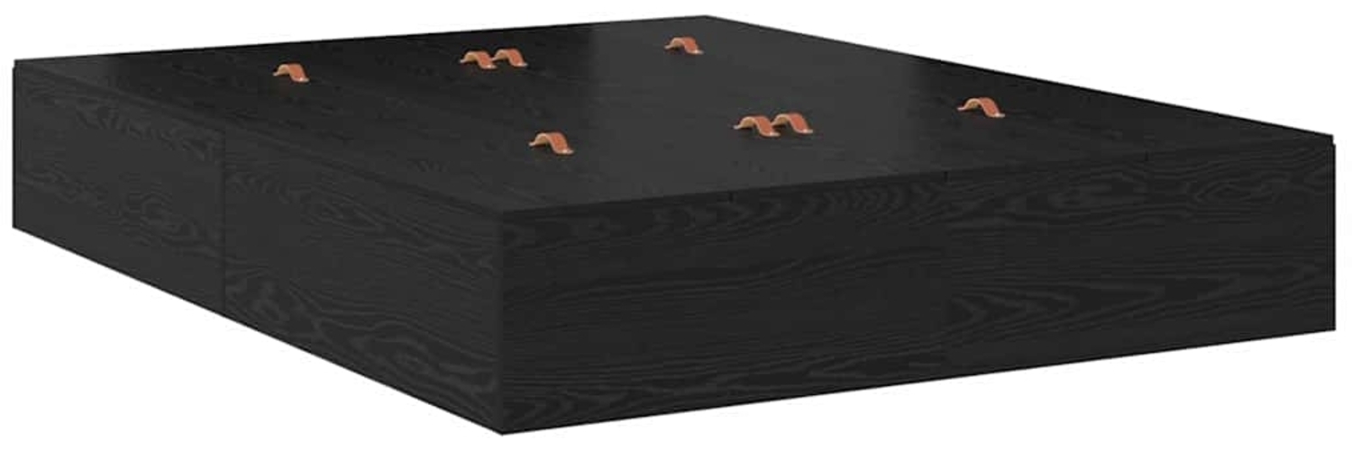 vidaXL Aufbewahrungsbettgestell Schwarz Eichen-Optik 140 x 190 cm 3335430 Bild 1