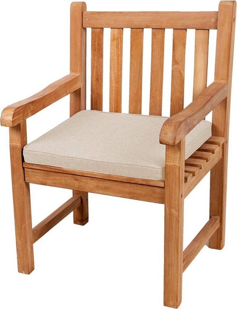 Gutekissen® Sitzkissen für Bank, Gartenschaukeln, Sitz, glatt. FK5 (40x40x5, Creme) Bild 1