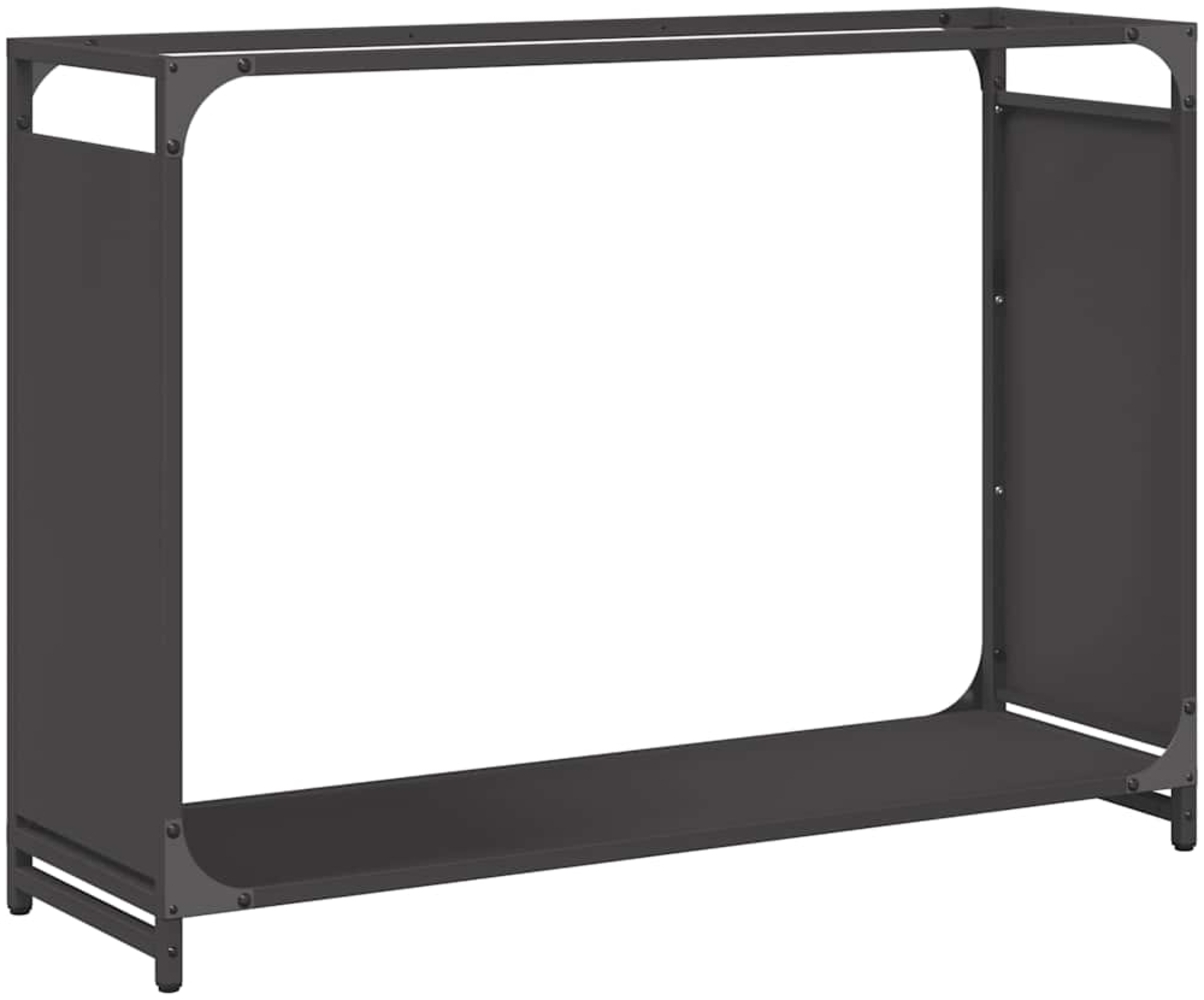 vidaXL Brennholzregal Schwarz 90x28x65 cm Kaltgewalzter Stahl 864203 Bild 1