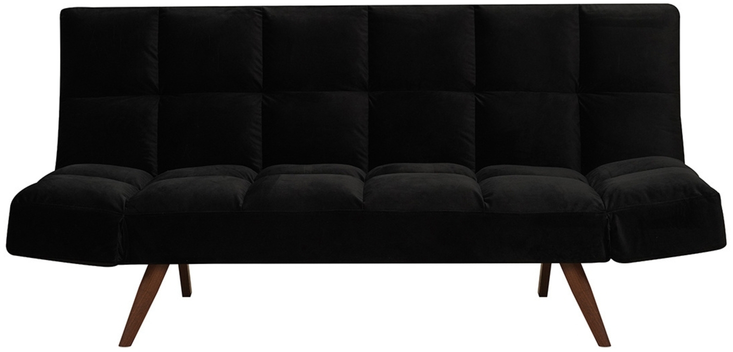 Bronx71 Schlafsofa 1,5-Sitzer Timo Samt schwarz Bild 1