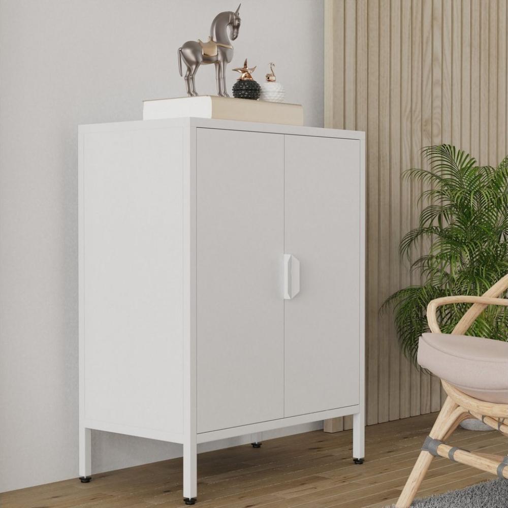 VCM Kommode Stahl Kommode Sideboard Schrank Drehtüren Flokas S Bild 1