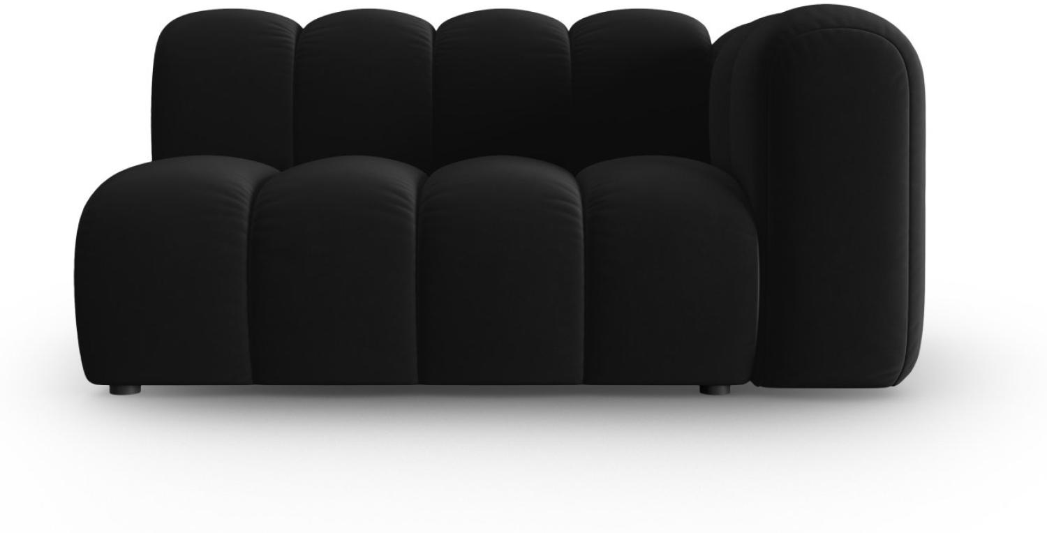 Micadoni Modulares Sofa Lupine 2-Sitzer Rechts Samtstoff Schwarz Bild 1