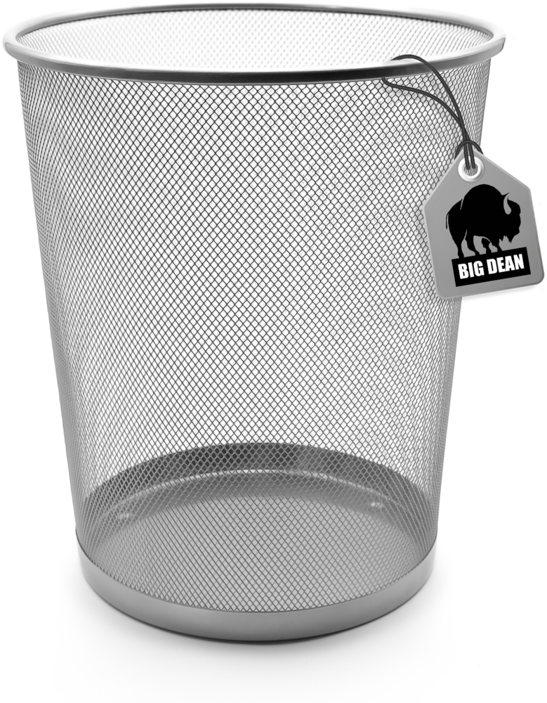BigDean Papierkorb Mülleimer Büro silber 20L Draht – vielseitiger Mülleimer Bild 1