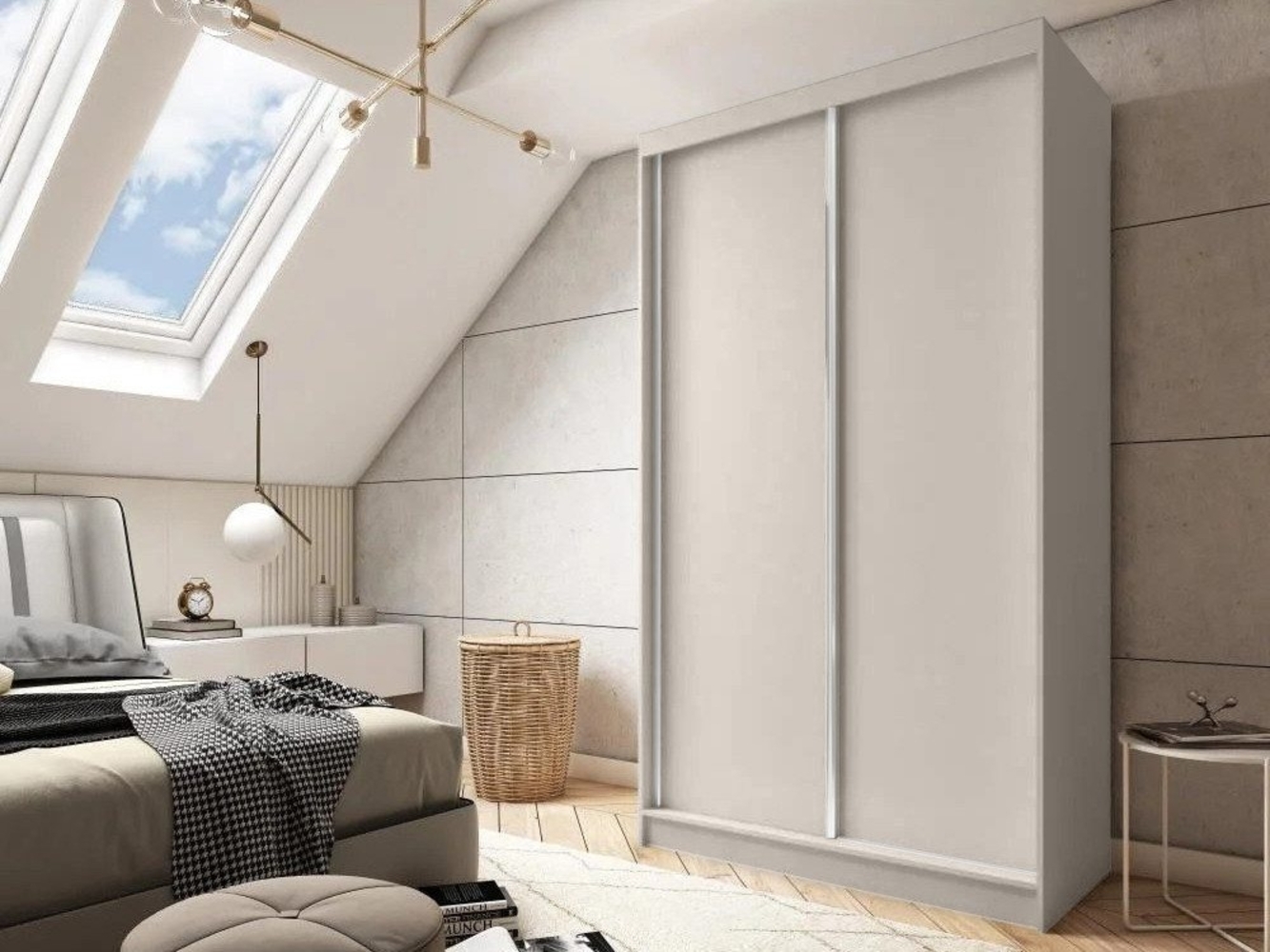 Beautysofa Kleiderschrank MARIO II Breite: 120 oder 240cm, mit Schubladen Bild 1