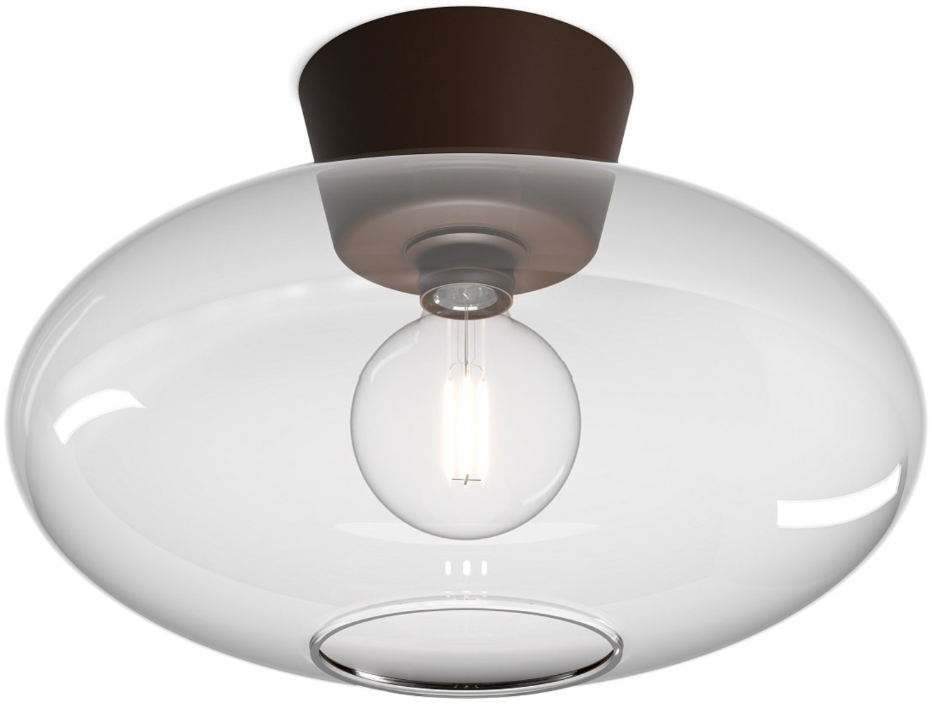 Belid Bullo XL Deckenleuchte kupferfarben klar 38cm E27 Bild 1