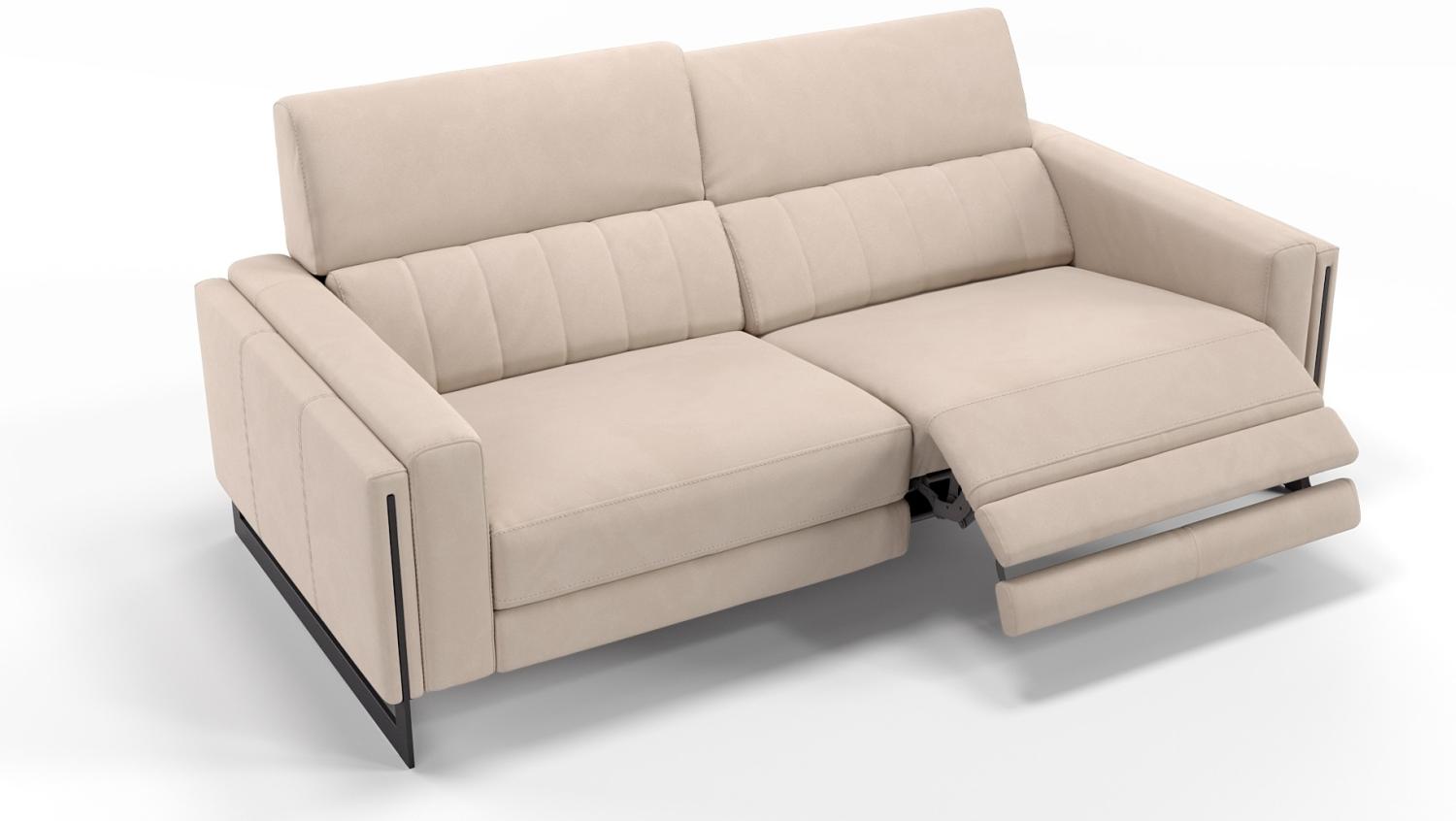 Sofanella 2-Sitzer MARA Stoffsofa Stoffcouch Designercouch in Creme Bild 1