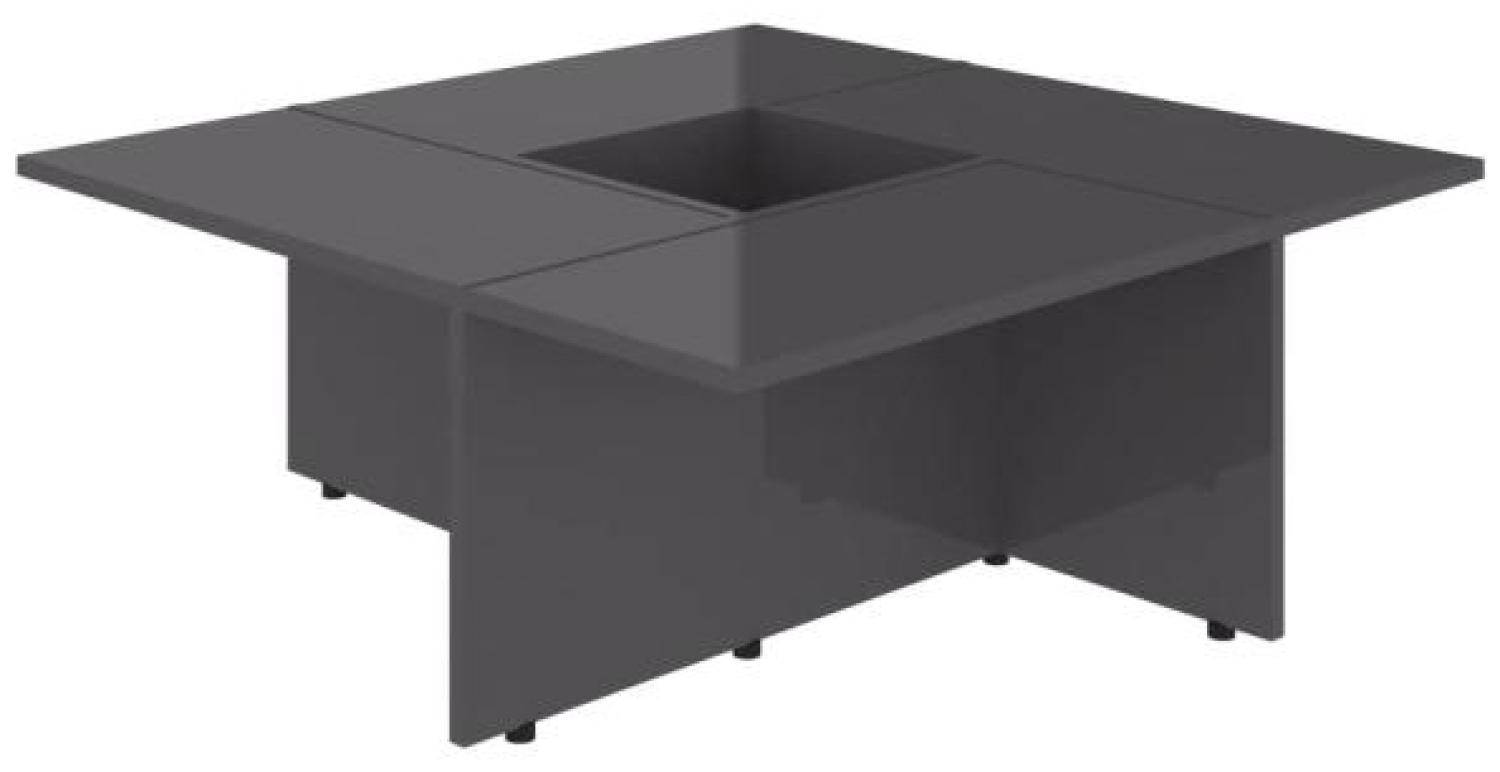 vidaXL Couchtisch Hochglanz-Grau 79,5 x 79,5 x 30 cm Holzwerkstoff Bild 1