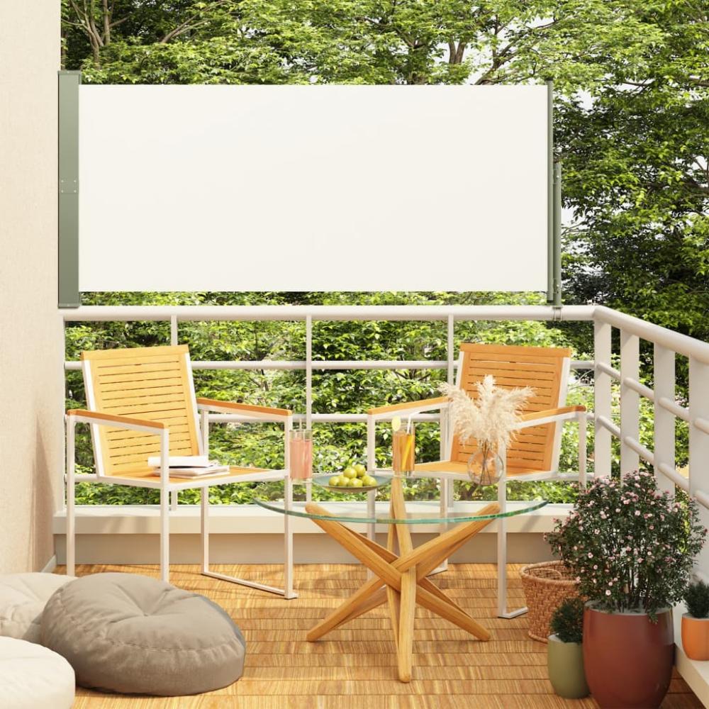 vidaXL Seitenmarkise Ausziehbar 140x300 cm Creme 317833 Bild 1