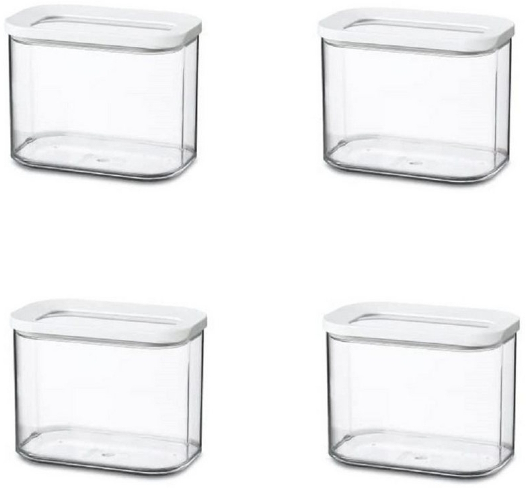 Mepal | Modula Vorratsdosen-Set 4-tlg. | 1000 ml | weiße Deckel | Frischhaltedosen | perfekt für trockene Lebensmittel Bild 1