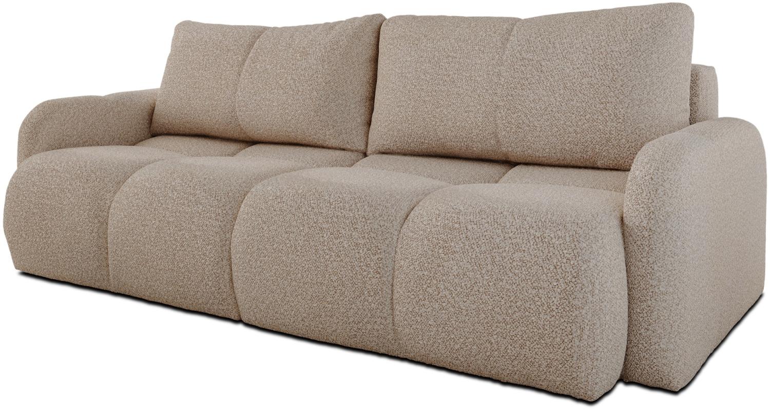 Selsey POTTO - Sofa mit ausziehbarer Ottomane und Bettkasten, Beige Bild 1