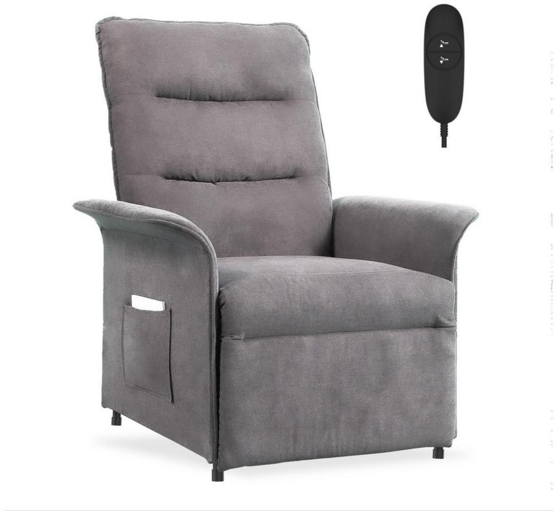 FLEXISPOT Sessel Elektrisch verstellbarer Relaxsessel, Liegesessel, Fernsehsessel (Relax Sessel, ergonomisch), 125° -160° verstellbare Rückenlehne, Dunkelgrau/Hellgrau/Beige Bild 1