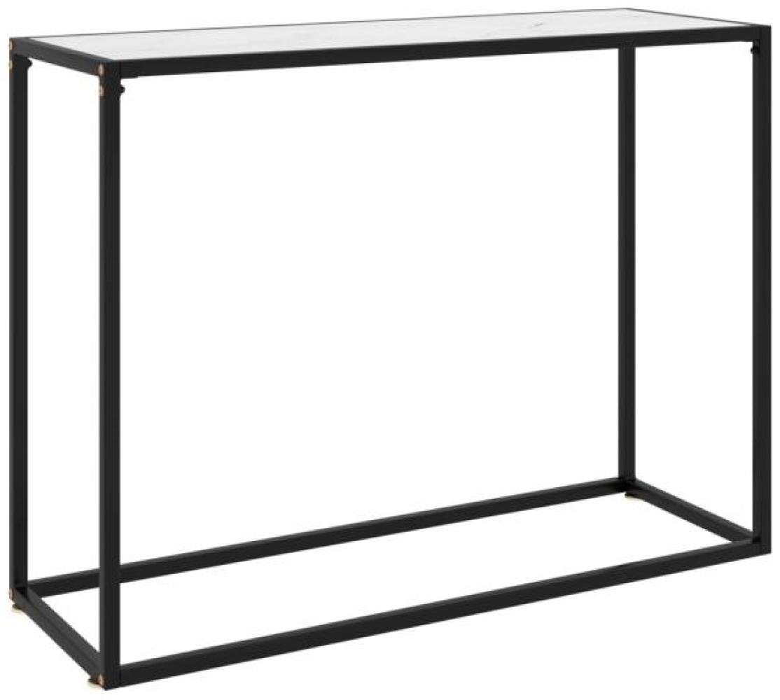 vidaXL Konsolentisch Weiß 100x35x75 cm Hartglas [322813] Bild 1