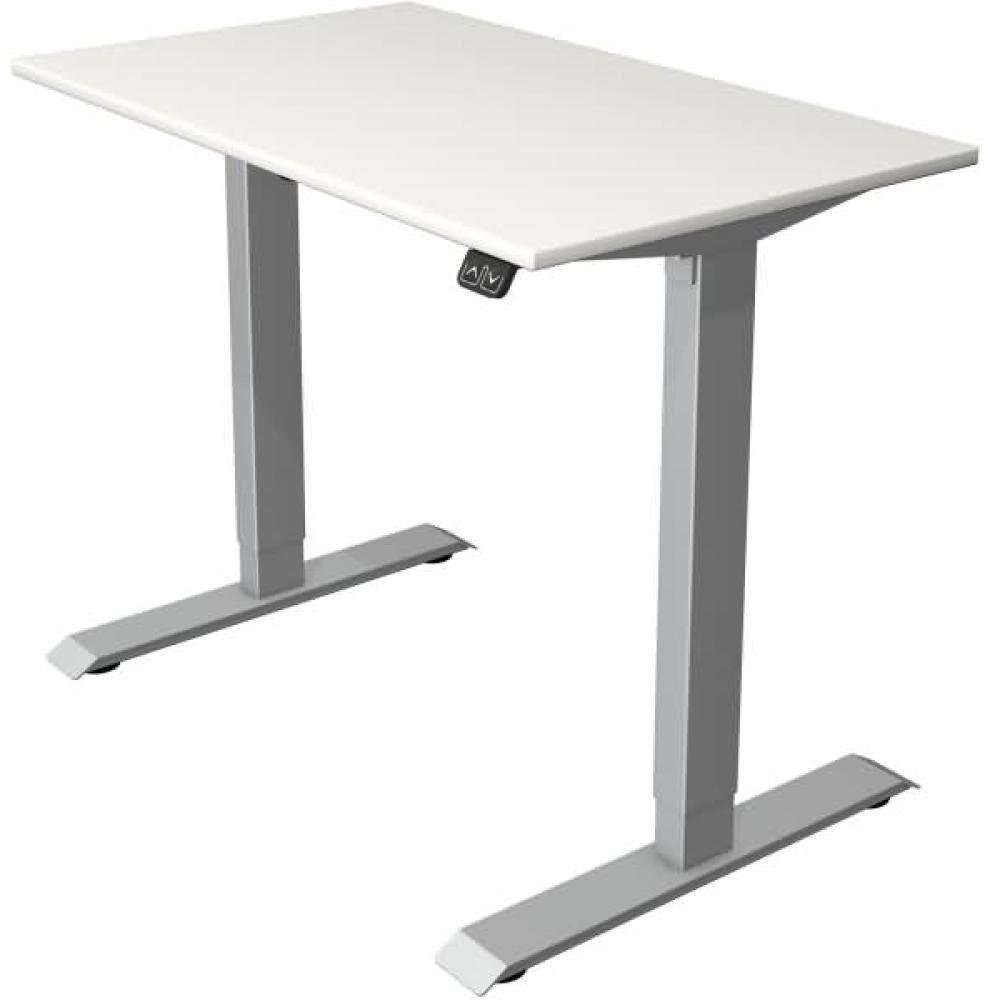 Kerkmann Schreibtisch Sitz-Stehtisch MOVE 1 silber 100x60x74-123cm elektr. höhenverstellbar weiß Bild 1