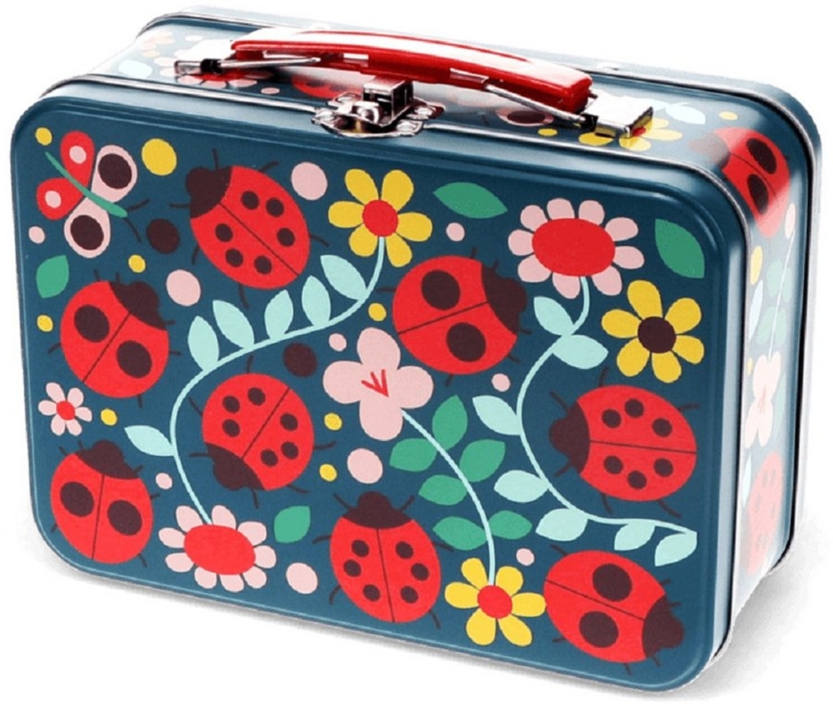 Rex London Aufbewahrungsdose Ladybird Metall Box Marienkäfer-Motiv ab 3 Jahre (ca. 19 x 8 x 13,5 cm, 1 St, inklusive Griff & Verschluss), perfekt zur Aufbewahrung im Kinder- oder Spielzimmer Bild 1