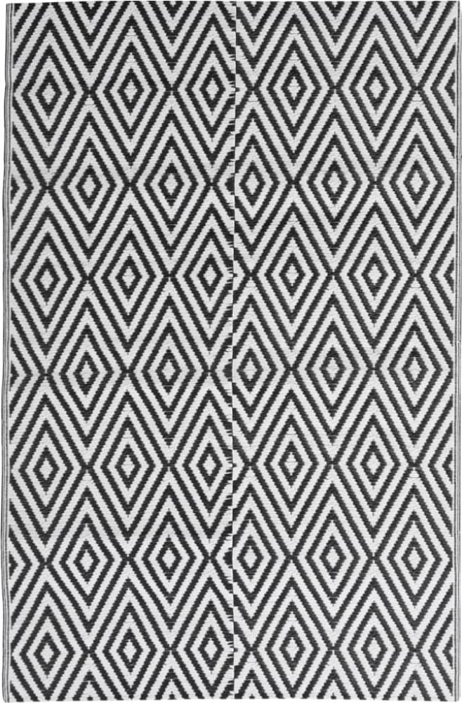 vidaXL Outdoor-Teppich ARAKIL Schwarz 140x200 cm PP 317016 Bild 1