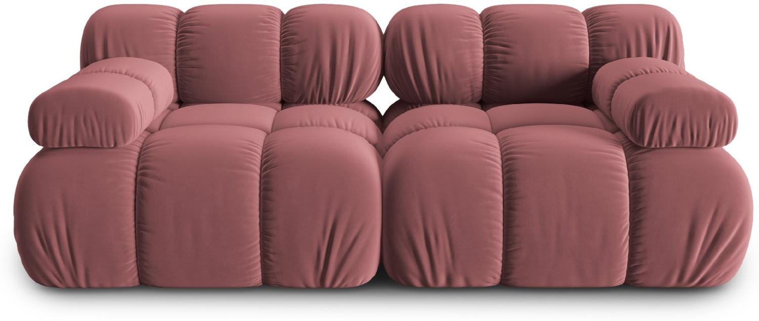 Micadoni Modulares Sofa Bellis 2-Sitzer Samtstoff Rosa Bild 1