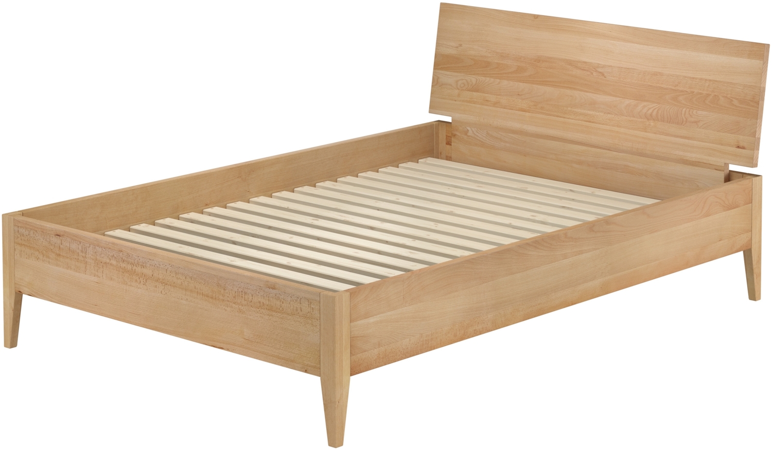 Metallfreies Doppelbett aus Buchenholz konische Füße 140x200 mit wählbaren Zubehör V-60.94-14Rollrost inkl. Bild 1