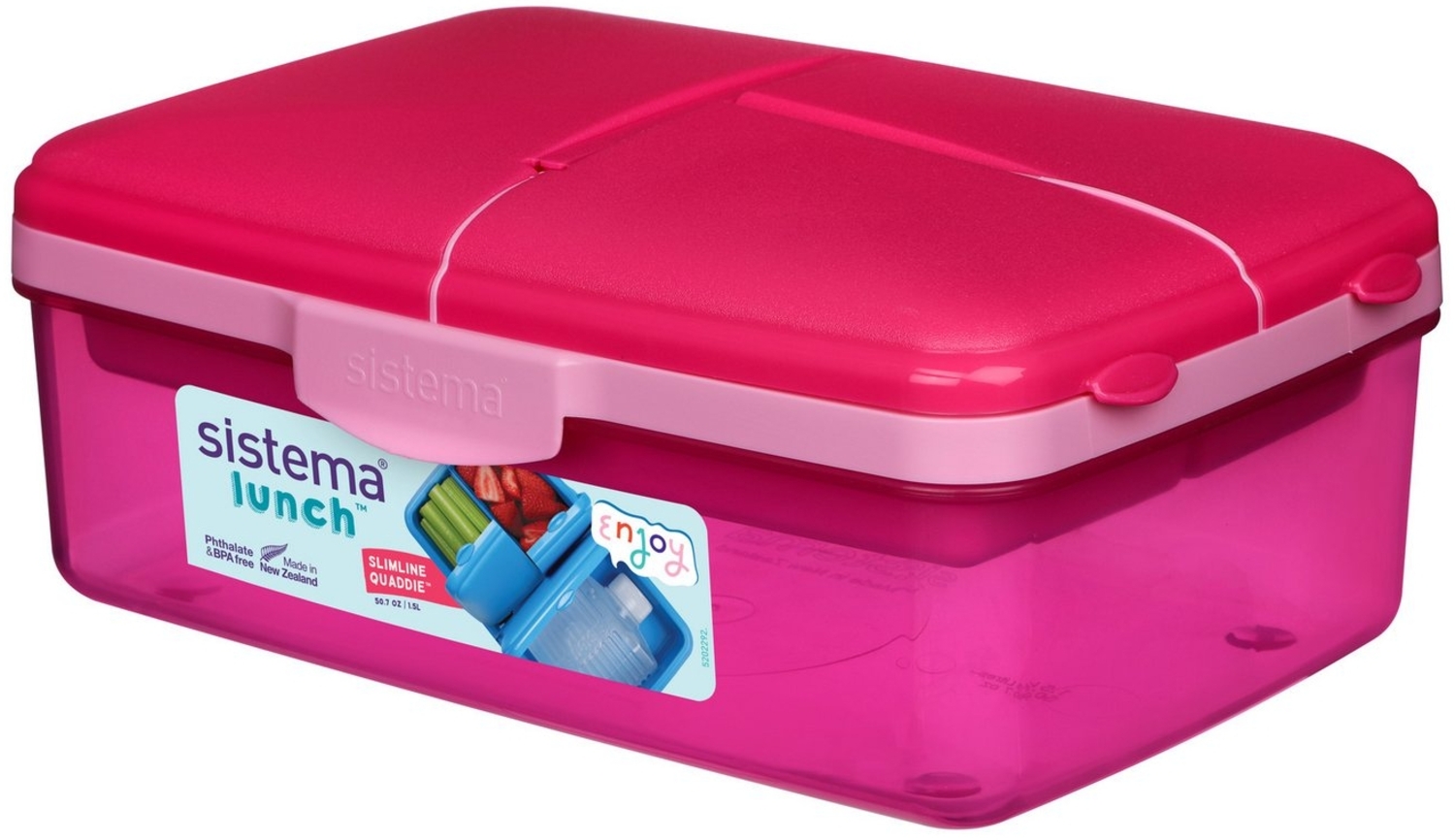 sistema Aufbewahrungsbox Sistema 1,5L Quaddie Lunchbox - Pink Bild 1