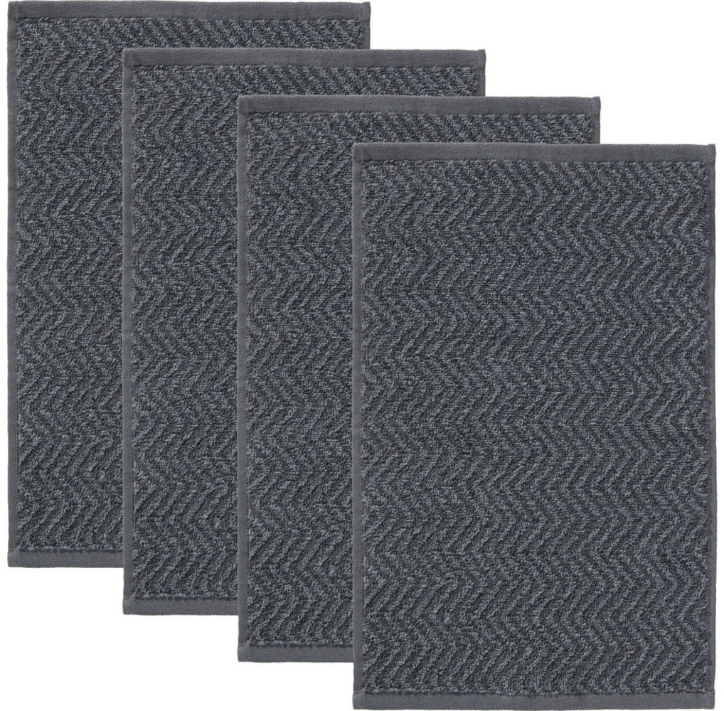 REDBEST Gästehandtuch Gästetuch "Palmdale" 4er-Pack, Frottier, Walk-Frottier gemustert Bild 1