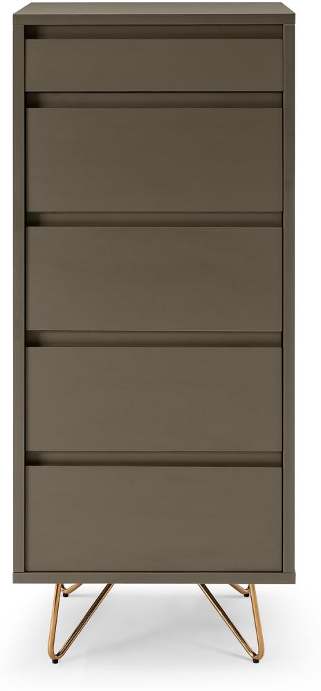 Kommode hoch 4 Schubladen + Spiegel Sideboard Wohnzimmer Schrank Anrichte Bild 1