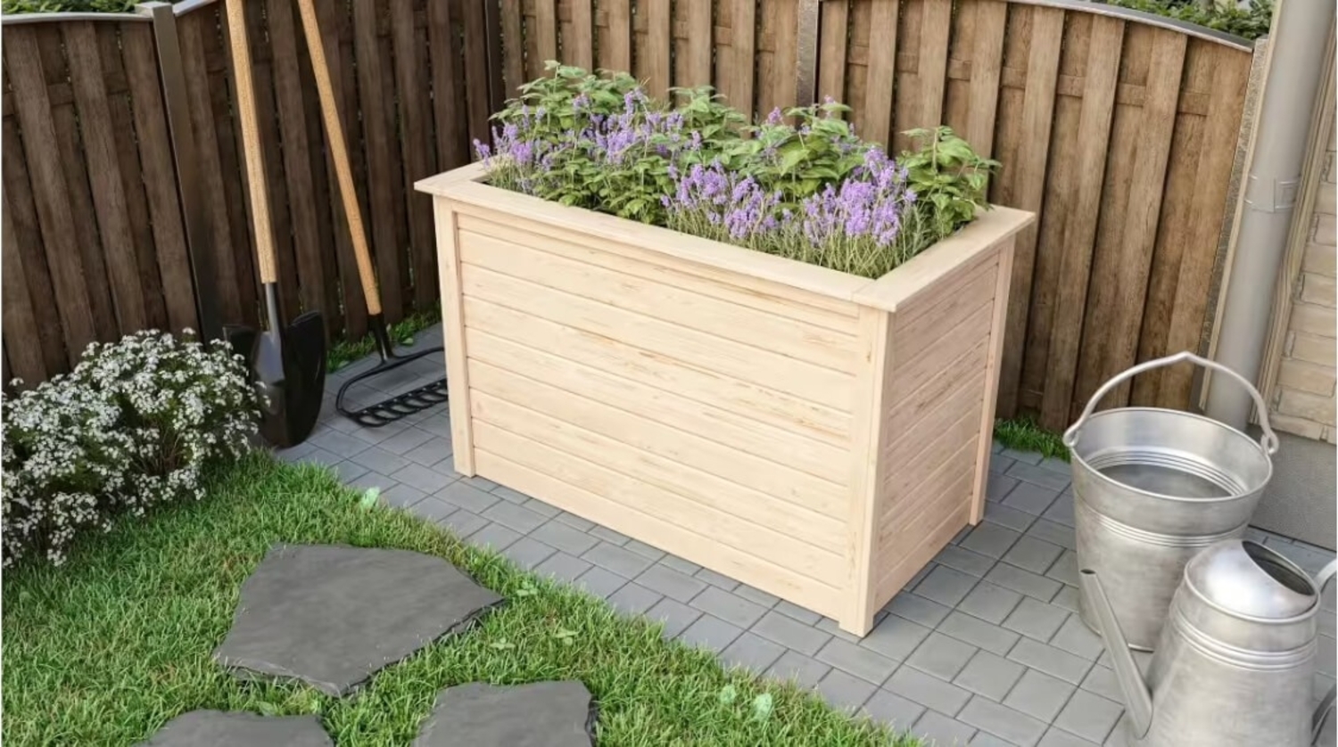 Karibu Hochbeet 1 in 3 Farben lieferbar terragrau Bild 1