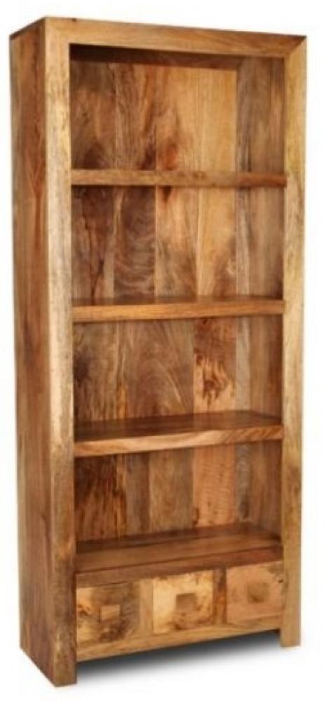 Bücherregal Hina 90 x 180 x 35 aus Mangoholz Bild 1