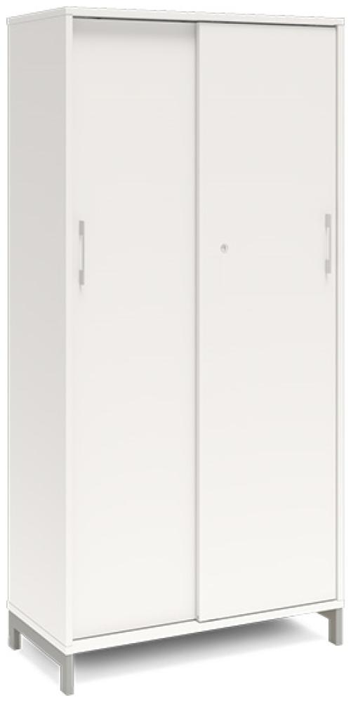 Büroschrank DNA 800x1660 mm Weiß/Weiß Schiebetür 4A4 Bild 1