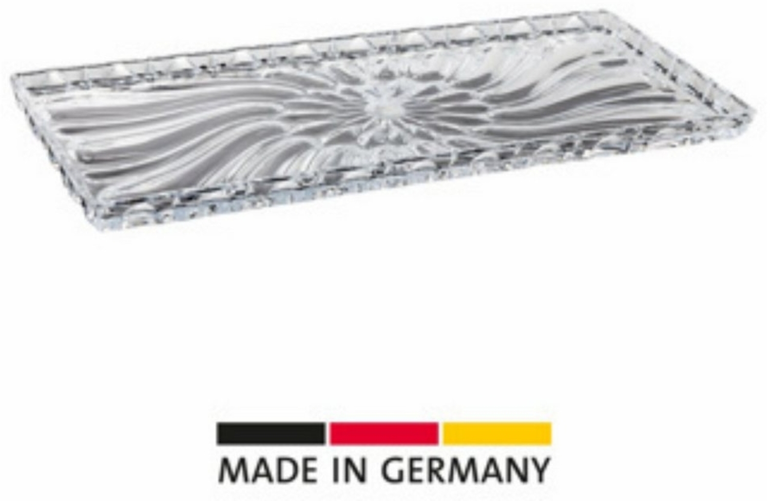 Thiru Servierbrett Stollen- & Kuchenplatte - Edles Glas-Design - Bruchfest & vielseitig Bild 1