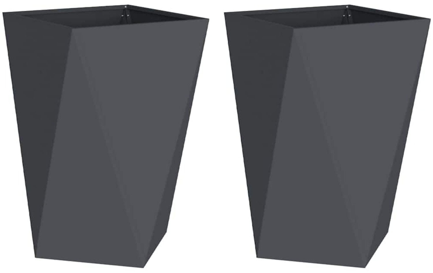 vidaXL Pflanzkübel 2 pcs Anthrazit 50 x 50 x 75 cm Stahl 883799 Bild 1