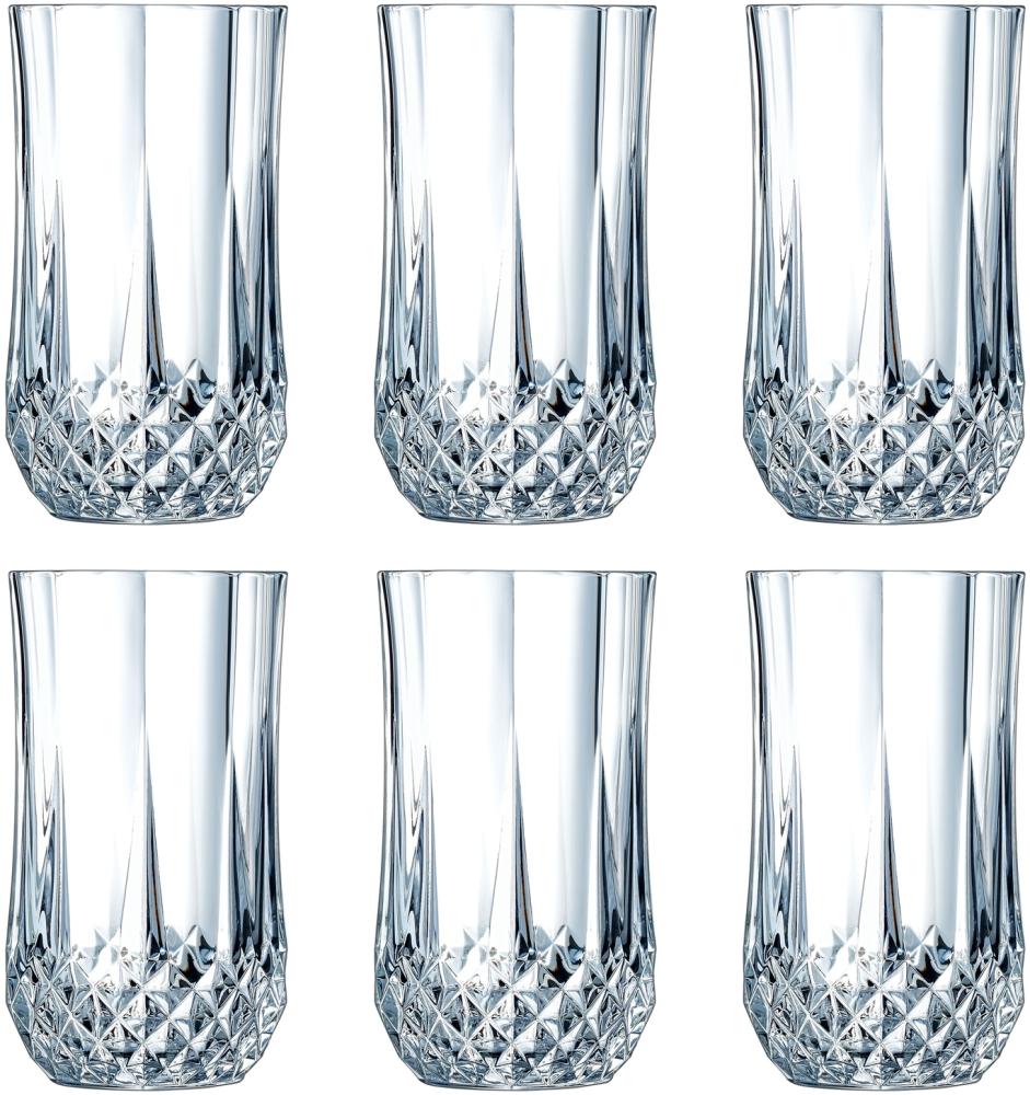 Cristal d'Arques 23226 Longchamp ECLAT Longdrinkbecher 360 ml, Glas, klar (6er Pack) Bild 1