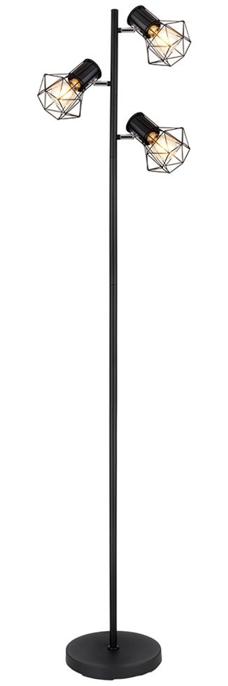 Stehlampe, Gitter schwarz, 3 flammig, H 161 cm Bild 1