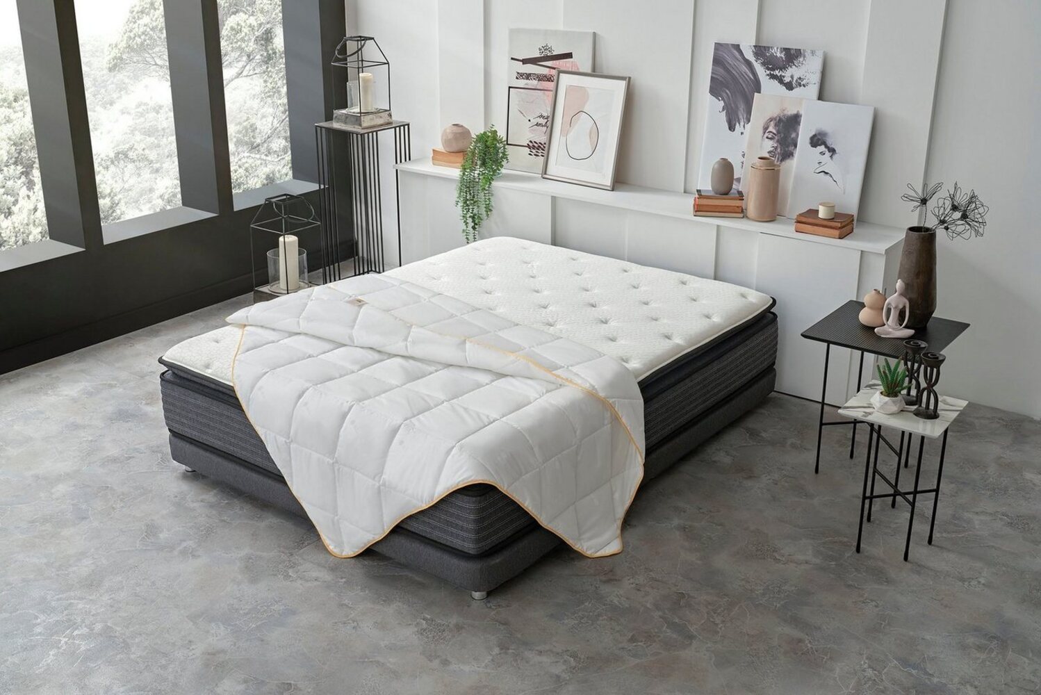 Yatas Bedding Kunstfaserbettdecke Allergiker-Decke, Bettdecke 135x200, 200x200 cm & weitere Größen, Füllung: Polyester, Bezug: Baumwolle, Sommer, Herbst, allergiker geeignet (Hausstauballergiker) Bild 1
