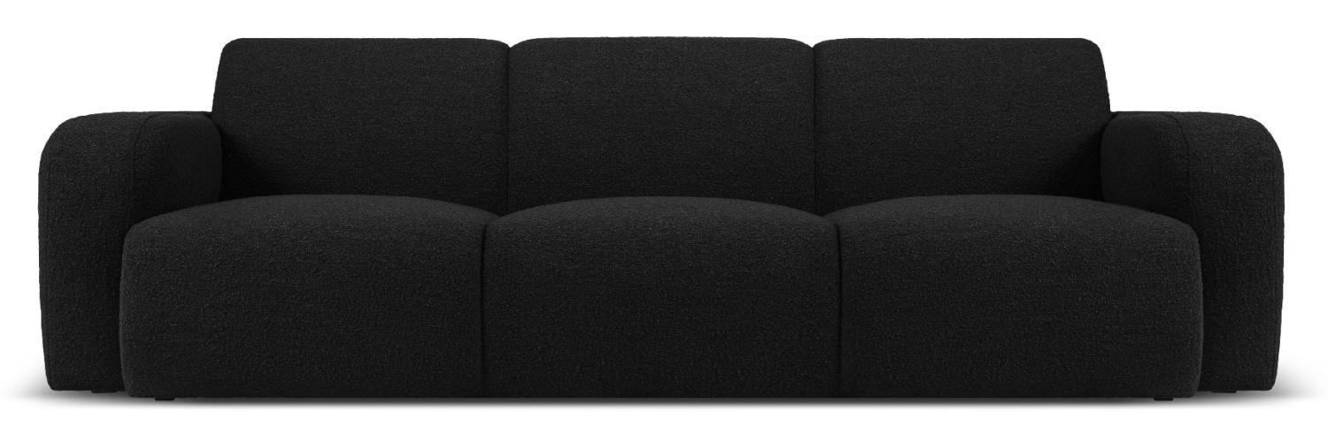 Micadoni Boucle Sofa Molino 3-Sitzer Boucle Schwarz Bild 1