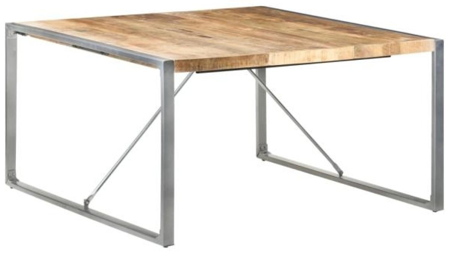 vidaXL Esstisch 140 x 140 x 75 cm Raues Mangoholz [321575] Bild 1