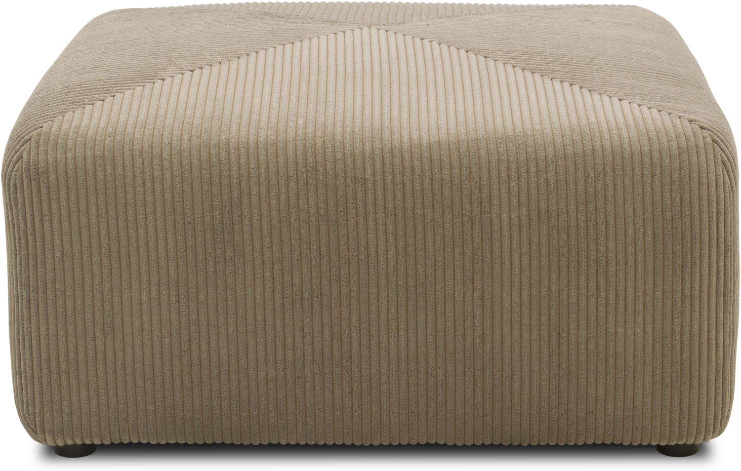 DOMO. collection Polsterhocker 800011, Hocker, quadratisch, individuell kombinierbar, Cord Modul-Fußhocker, Polstergarnitur, 85 x 85 x 42 (BxTxH), schlamm Bild 1
