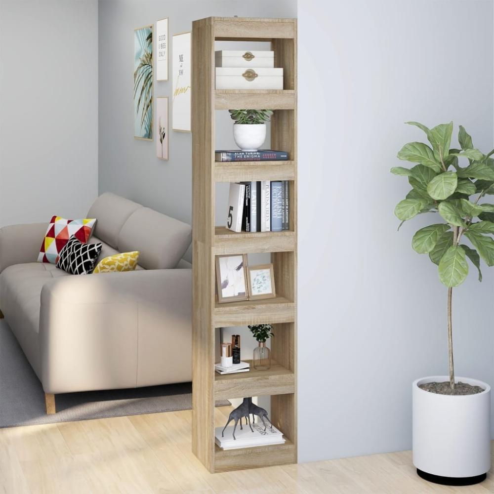 vidaXL Bücherregal/Raumteiler Sonoma-Eiche 40x30x198 cm 811640 Bild 1