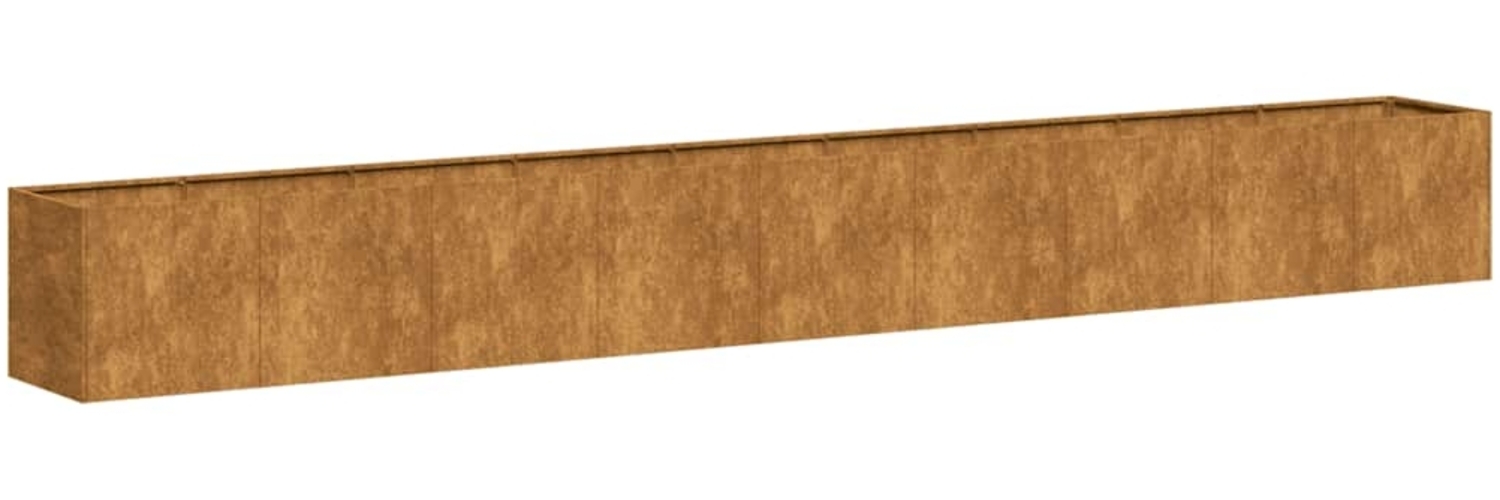 vidaXL Pflanzkübel Rostig 360x40x40 cm Wetterfester Stahl 860702 Bild 1