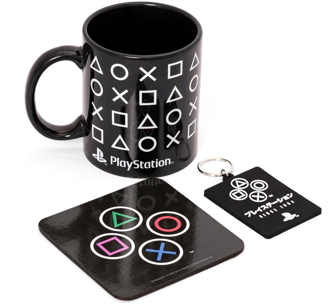 PYRAMID Tasse Geschenkset (Tasse, Untersetzer & Schlüsselanhänger) - PlayStation (NE Bild 1