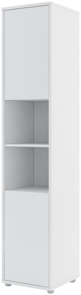 MEBLINI Schrank für Schrankbett Bed Concept - Hochschrank mit Ablagen und Fächern - Nachttisch - BC-08 - Weiß Matt Bild 1