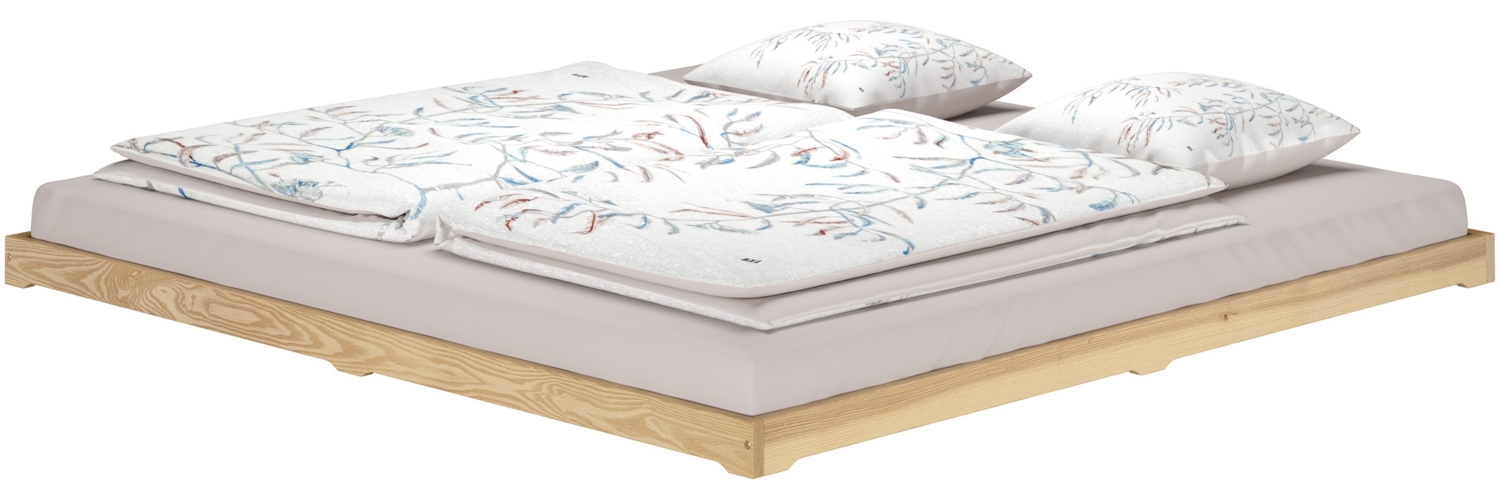 Extra großes und niedriges Futonbett 200x200 Holzbett Esche lackiert V-60.47E-20ohne Zubehör Bild 1