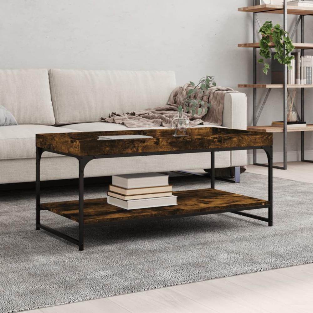 vidaXL Couchtisch Räuchereiche 100x49x45 cm Holzwerkstoff 832805 Bild 1