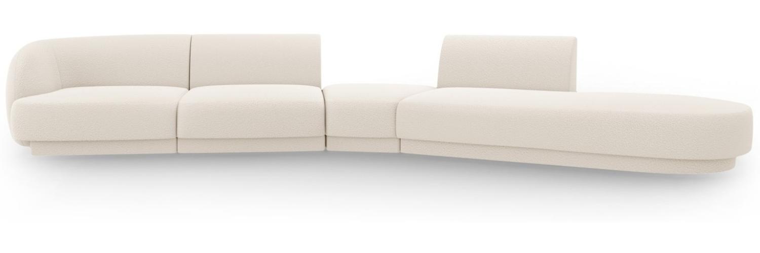 Micadoni Modulares Sofa Miley 5-Sitzer Rechts Boucle Beige Bild 1