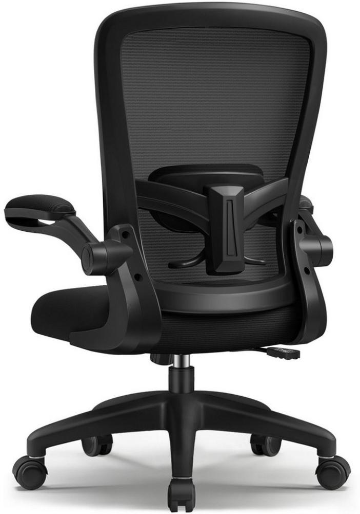 Lexzurn Bürostuhl Bürostuhl ergonomisch, Chefsessel Drehstuhl mit Lendenwirbelstütze (Computerstuhl Home Office Chair), Höhenverstellbarer Netzstuhl mit Klappbare Armlehnen Bild 1