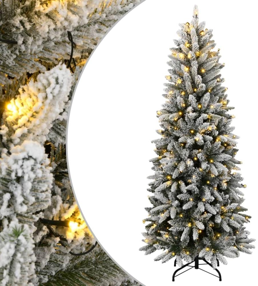 vidaXL Künstlicher Weihnachtsbaum mit Schnee 150 LEDs 120 cm 3315763 Bild 1