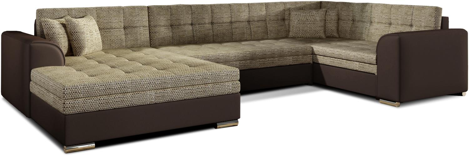 Damario, Ecksofa, Eckcouch, Beige Bild 1