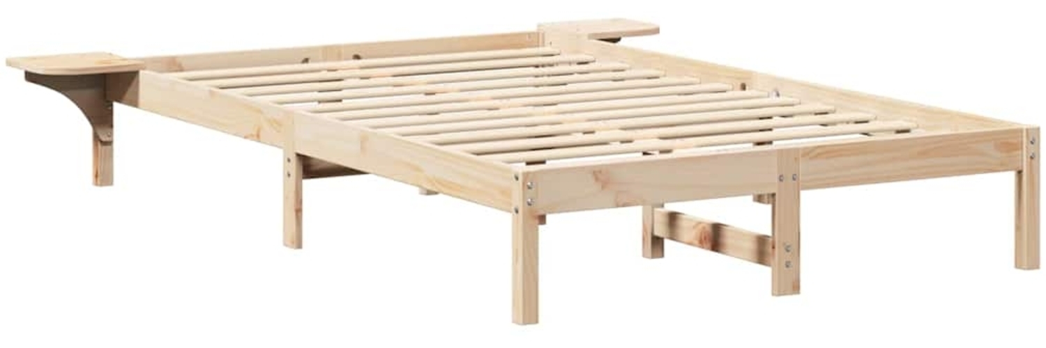 vidaXL Bettrahmen Natur 120 x 200 cm Massives Kiefernholz 873190 Bild 1