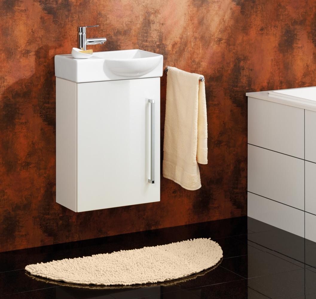 LANZET K3 Gäste WC Set 45 cm Weiß, links Bild 1